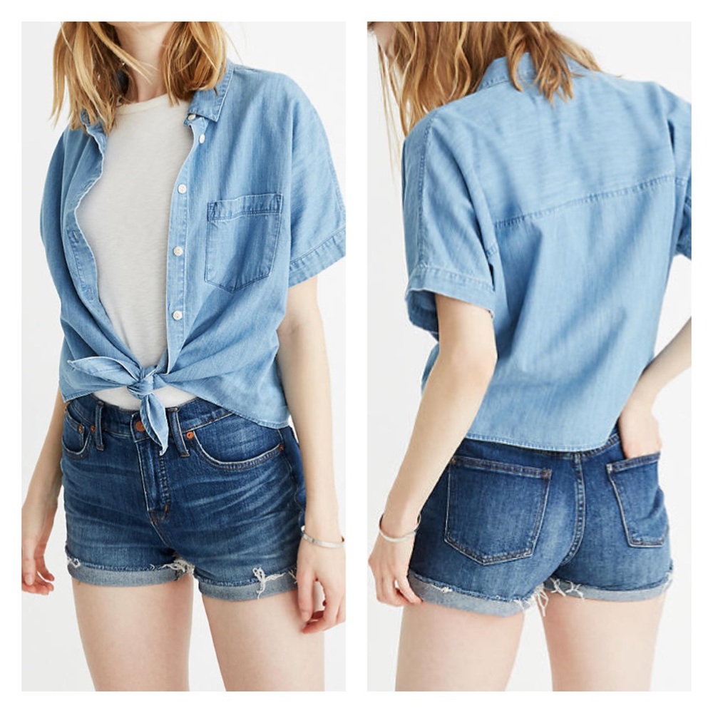 Madewell High-Rise Denim Shorts in Glenoaks Wash